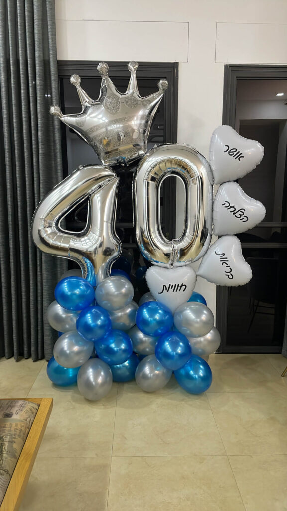 מעמד בלונים לגיל 40