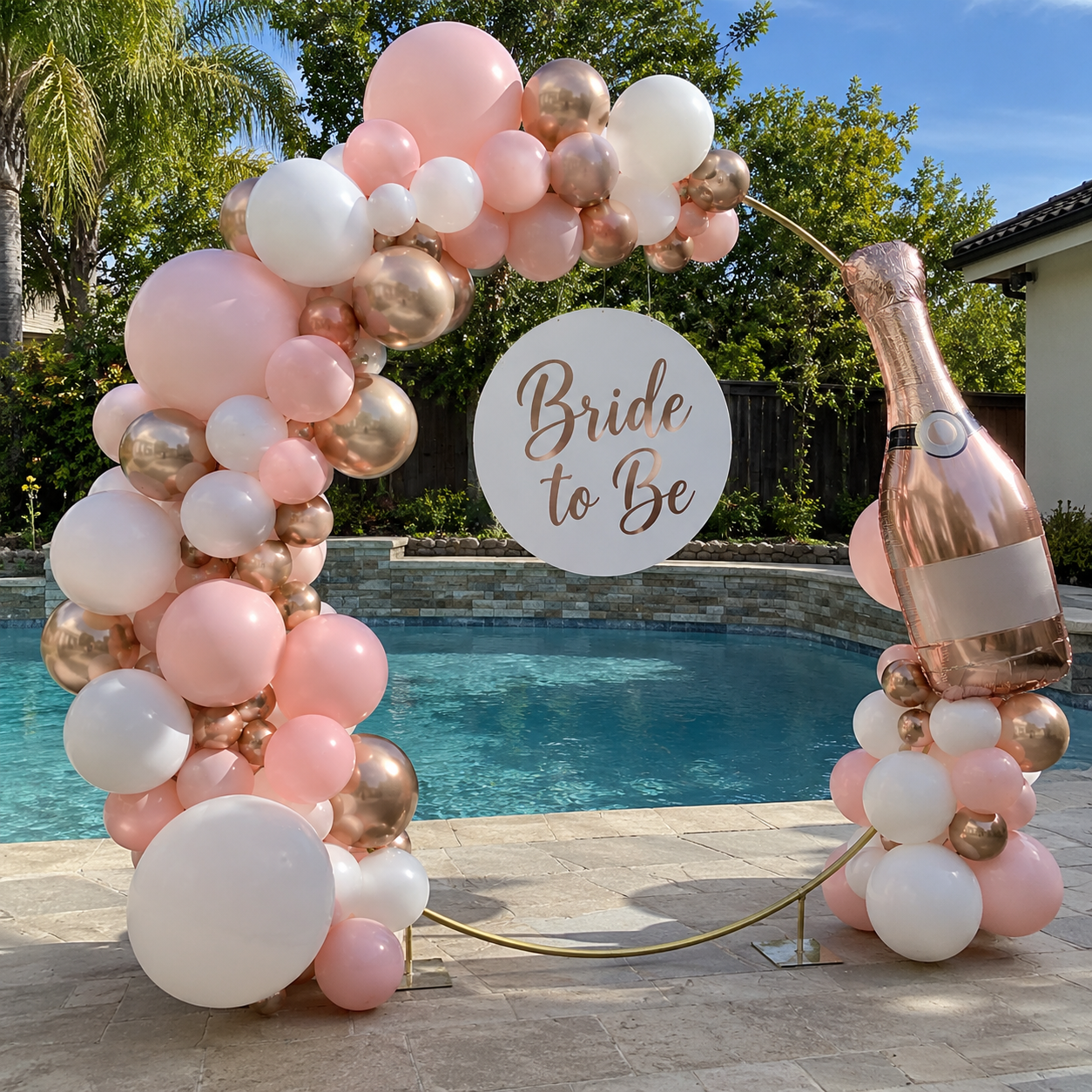 Blush Bridal Hoop by the Pool-2
