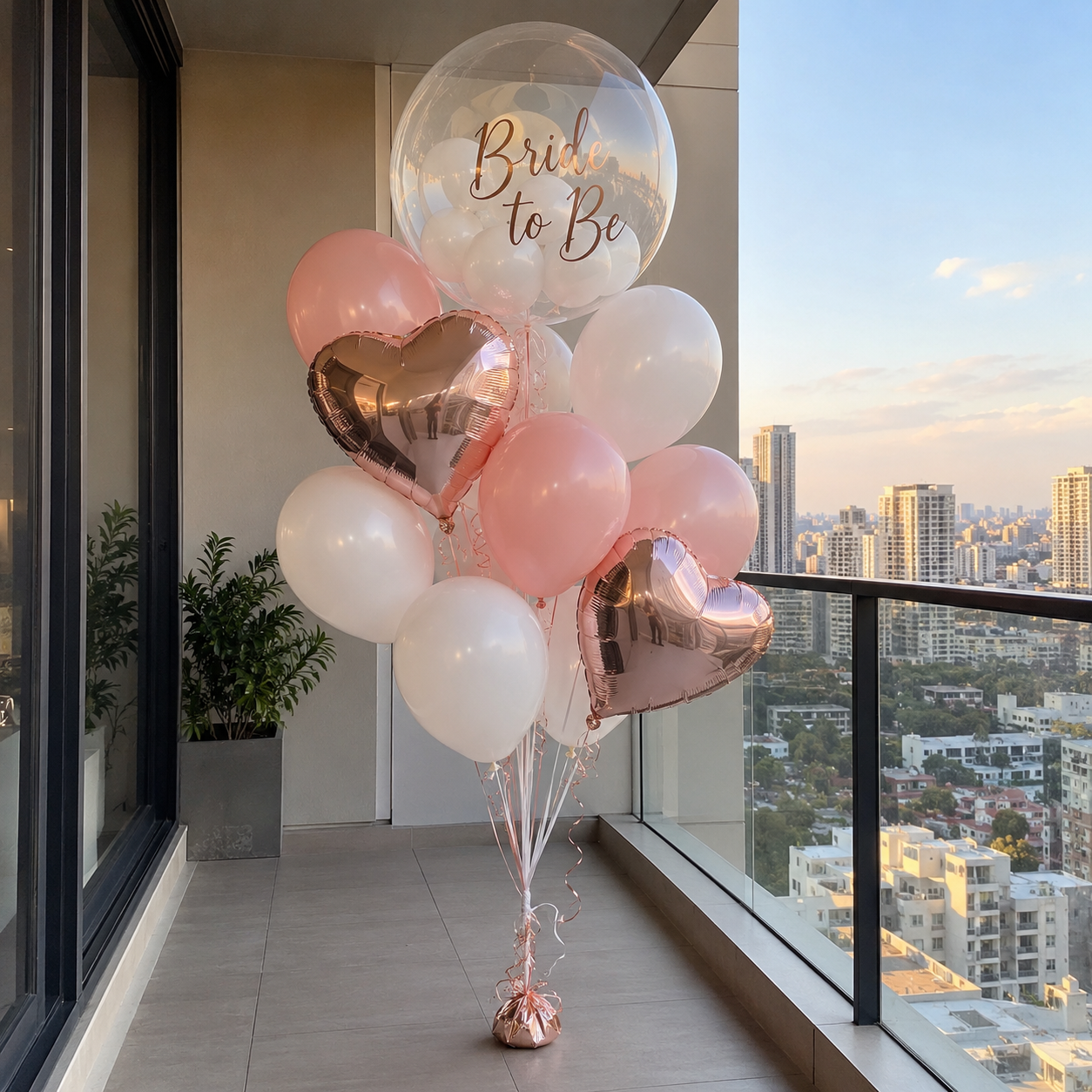 Bride to Be Balcony Balloon Bouquet-3