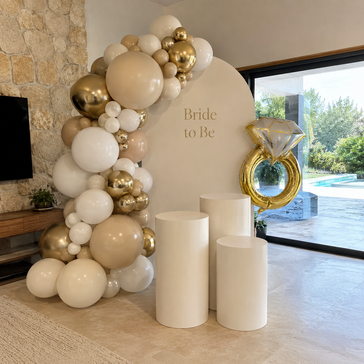 Bride-to-be arch balloon display-1