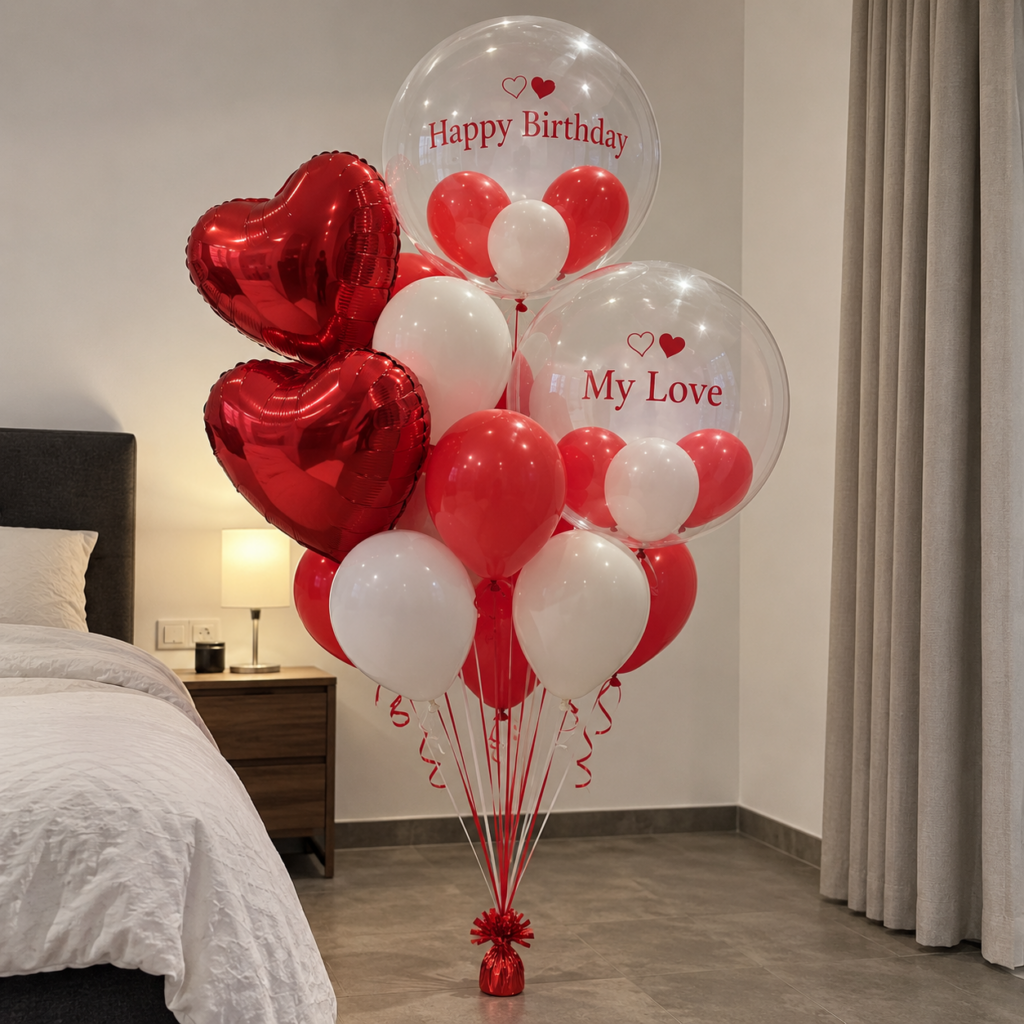 Happy birthday love balloon bouquet-7