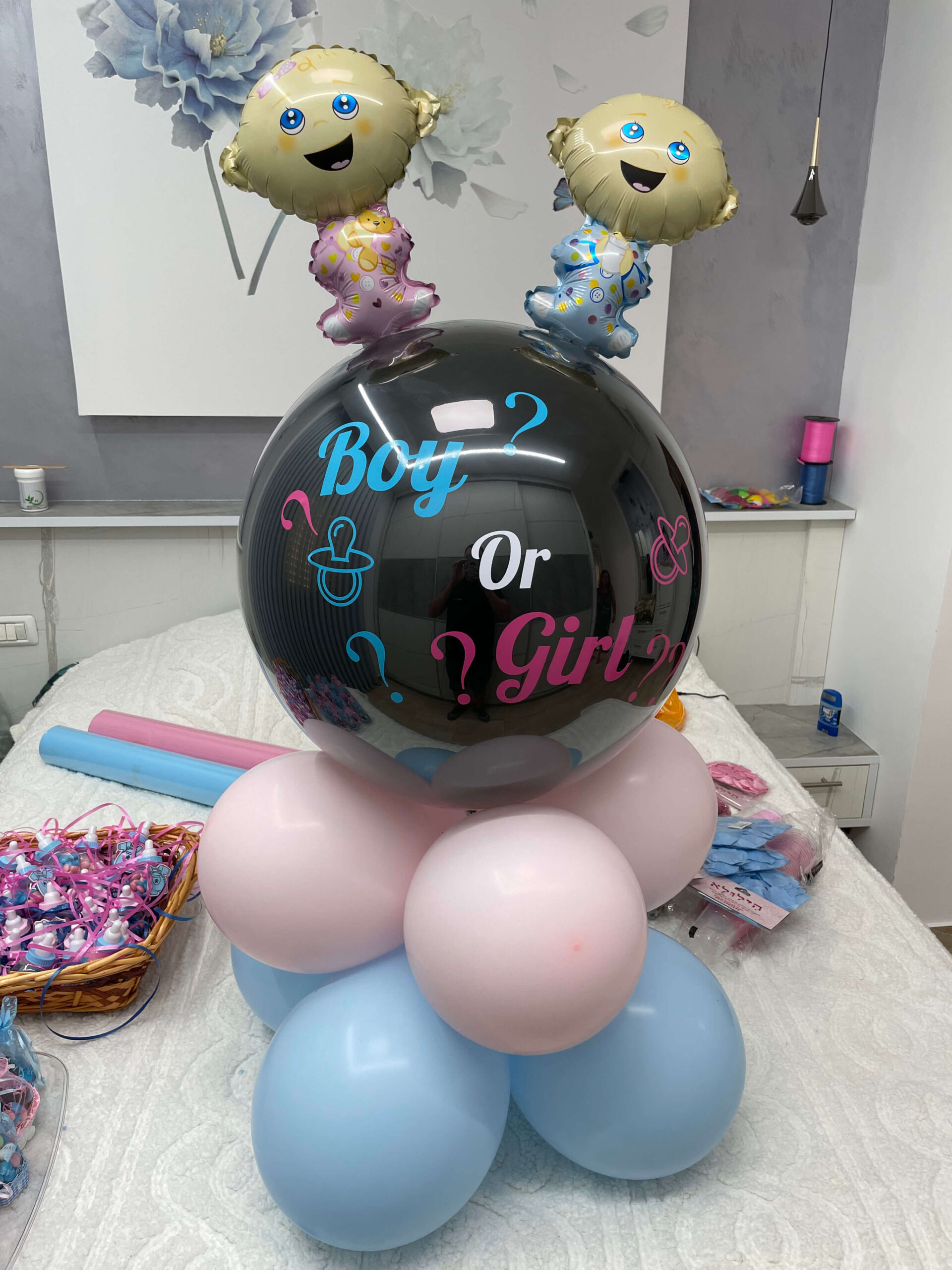 בלונים לגילוי מין העובר בעיצוב אישי מבית בלוניטה